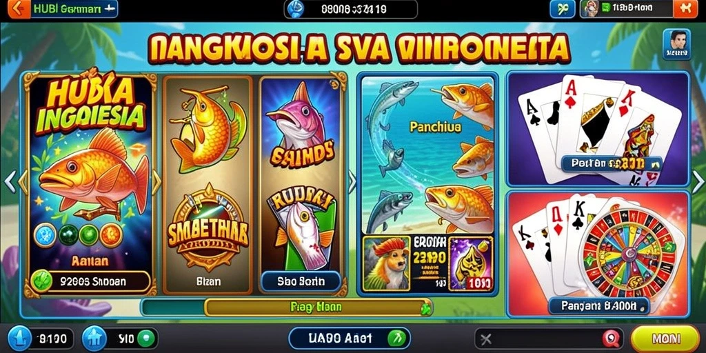 Tampilan level yang menarik dan penuh warna.