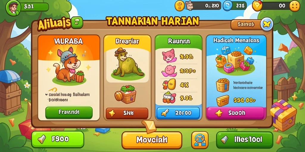 Tangkapan layar menampilkan antarmuka permainan yang menarik.